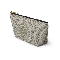 Mumbai Lace Accessory Pouch w T-bottom in Brown